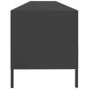 Stylish Black TV Cabinet - 202x39x43.5 cm Cold-Rolled Steel