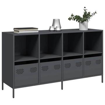 Stylish Anthracite Sideboard | 135x39x73.5 cm | Hipomarket