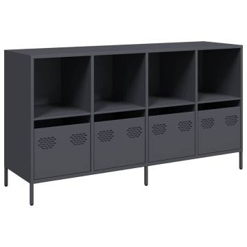 Stylish Anthracite Sideboard | 135x39x73.5 cm | Hipomarket