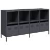 Stylish Anthracite Sideboard | 135x39x73.5 cm | Hipomarket