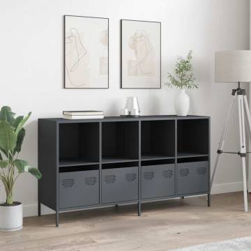 Stylish Anthracite Sideboard | 135x39x73.5 cm | Hipomarket