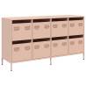 Stylish Pink Sideboard - 135x39x73.5 cm Cold-rolled Steel