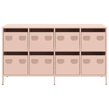 Stylish Pink Sideboard - 135x39x73.5 cm Cold-rolled Steel