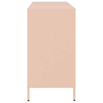 Stylish Pink Sideboard - 135x39x73.5 cm Cold-rolled Steel