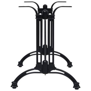 Bistro Table Leg Black 93x60x72 cm - Cast Aluminium