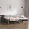 Pull-out Day Bed Grey 2x(90x190) cm Solid Wood Pine Colour grey 