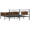 Smoked Oak Metal Bed Frame 160x200 cm | Hipomarket