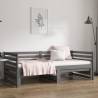 Versatile Pull-out Day Bed Grey - Solid Pine 90x190 cm