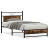 Smoked Oak Bed Frame 100x190 cm | Durable & Stylish Design