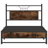 Smoked Oak Bed Frame 100x190 cm | Durable & Stylish Design