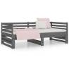 Versatile Pull-out Day Bed Grey - Solid Pine 90x190 cm