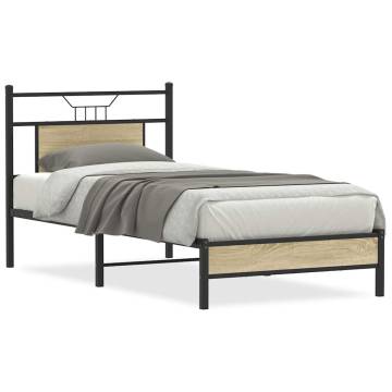 Sonoma Oak Bed Frame 80x200 cm - Stylish & Durable | HipoMarket