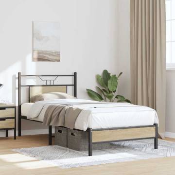 Sonoma Oak Bed Frame 80x200 cm - Stylish & Durable | HipoMarket