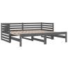 Versatile Pull-out Day Bed Grey - Solid Pine 90x190 cm