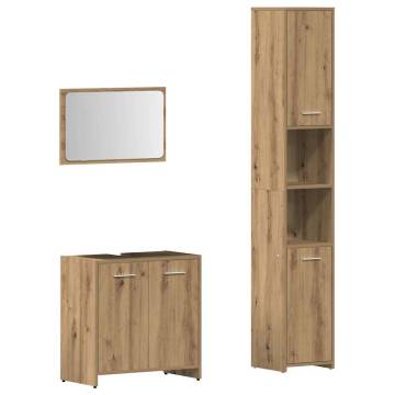 3 Piece Bathroom Furniture Set - Artisan Oak | HipoMarket