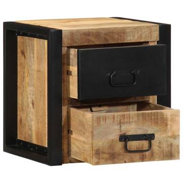 Bedside Cabinet 40x35x40 cm - Solid Mango Wood | HipoMarket