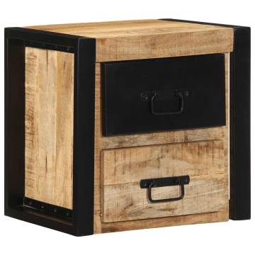 Bedside Cabinet 40x35x40 cm - Solid Mango Wood | HipoMarket