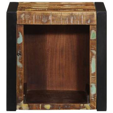 Multicolour Bedside Cabinet - Solid Reclaimed Wood 40x35x40 cm