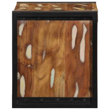 Multicolour Bedside Cabinet - Solid Reclaimed Wood 40x35x40 cm