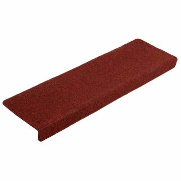 Stair Mats Self-Adhesive 20 pcs Bordeaux Red - Home Safety