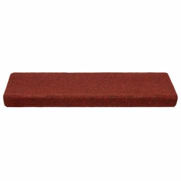 Stair Mats Self-Adhesive 20 pcs Bordeaux Red - Home Safety