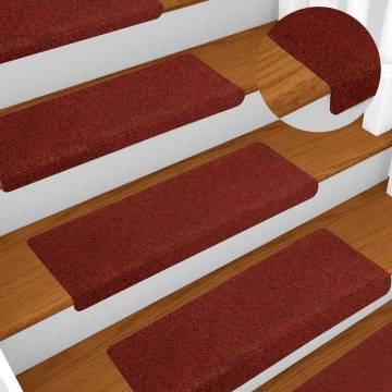 Stair Mats Self-Adhesive 20 pcs Bordeaux Red - Home Safety