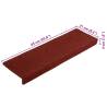 Stair Mats Self-Adhesive 20 pcs Bordeaux Red - Home Safety