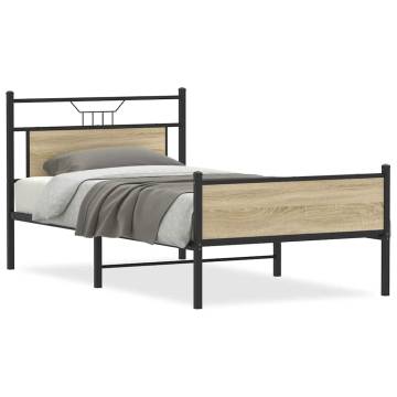 Sonoma Oak Bed Frame 100x200 cm - Stylish & Durable