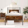 Smoked Oak Bed Frame 100x200 cm | Durable & Stylish | HipoMarket