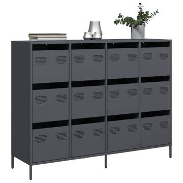 Stylish Anthracite Sideboard - Cold-rolled Steel 135x39x103.5 cm