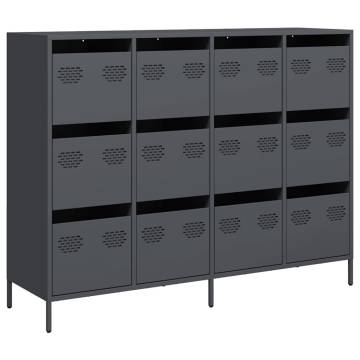 Stylish Anthracite Sideboard - Cold-rolled Steel 135x39x103.5 cm