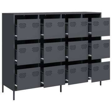 Stylish Anthracite Sideboard - Cold-rolled Steel 135x39x103.5 cm