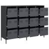 Stylish Anthracite Sideboard - Cold-rolled Steel 135x39x103.5 cm