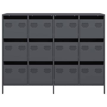 Stylish Anthracite Sideboard - Cold-rolled Steel 135x39x103.5 cm