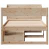 Solid Wood Pine Bed Frame 100x200 cm - No Mattress