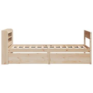 Solid Wood Pine Bed Frame 100x200 cm - No Mattress