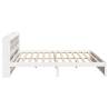 Bed Frame with Headboard - White 200x200 cm | HipoMarket