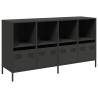 Stylish Black Sideboard - 135x39 cm Cold-rolled Steel