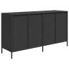 Stylish Black Sideboard - 135x39 cm Cold-rolled Steel