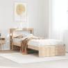 Wooden Bed Frame with Headboard - 75x190 cm Small Single