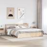  Bed Frame with Headboard without Mattress 200x200 cm Colour brown Size 200 x 200 cm 