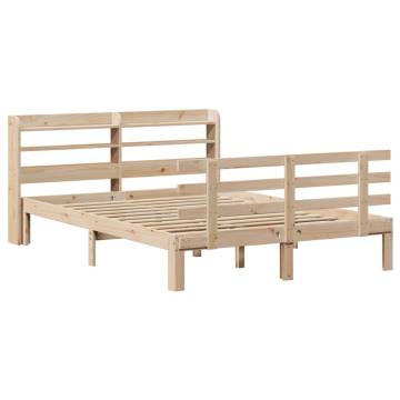 King Size Bed Frame with Headboard - 150x200 cm | HipoMarket