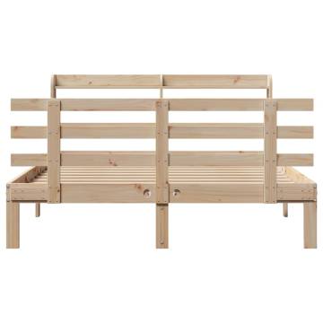 King Size Bed Frame with Headboard - 150x200 cm | HipoMarket