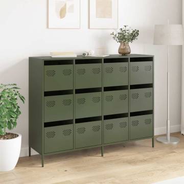 Stylish Olive Green Sideboard - 135x39x103.5 cm | Hipo Market