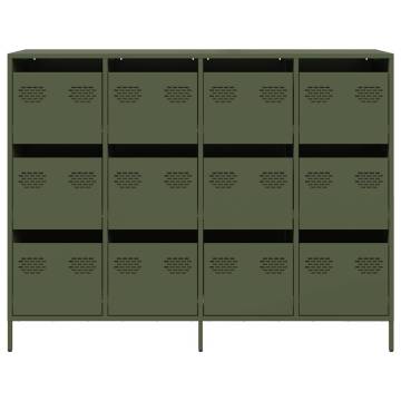 Stylish Olive Green Sideboard - 135x39x103.5 cm | Hipo Market