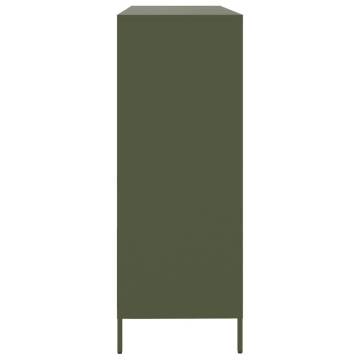 Stylish Olive Green Sideboard - 135x39x103.5 cm | Hipo Market