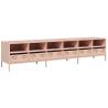 Stylish Pink TV Cabinet - Cold-Rolled Steel, 202x39x43.5 cm