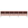 Stylish Pink TV Cabinet - Cold-Rolled Steel, 202x39x43.5 cm