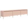 Stylish Pink TV Cabinet - Cold-Rolled Steel, 202x39x43.5 cm