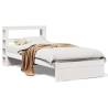 Bed Frame with Headboard - White Small Single 75x190 cm